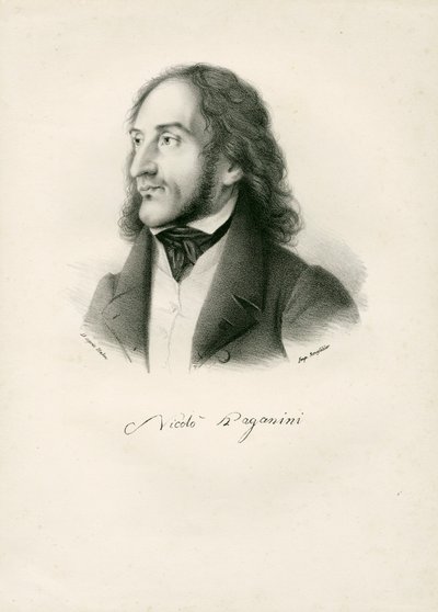 Niccolo Paganini - Portrait by Unknown